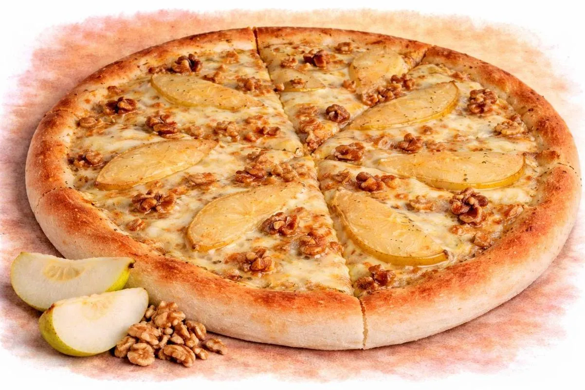 Пицца с грушей и голубым сыром